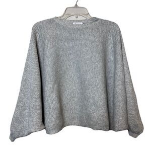 Rodebjer Oversized Light Gray Batwing Sleeve Ribbed Sweater Approx. Women’s Sz M